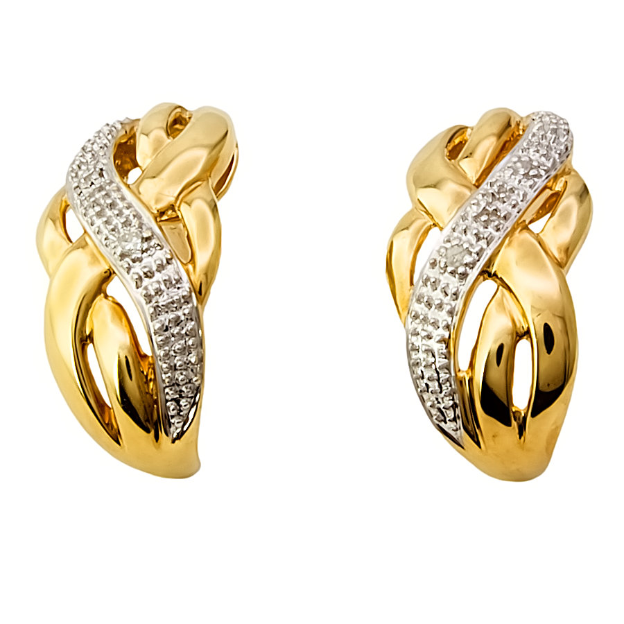 9ct gold Diamond Stud Earrings